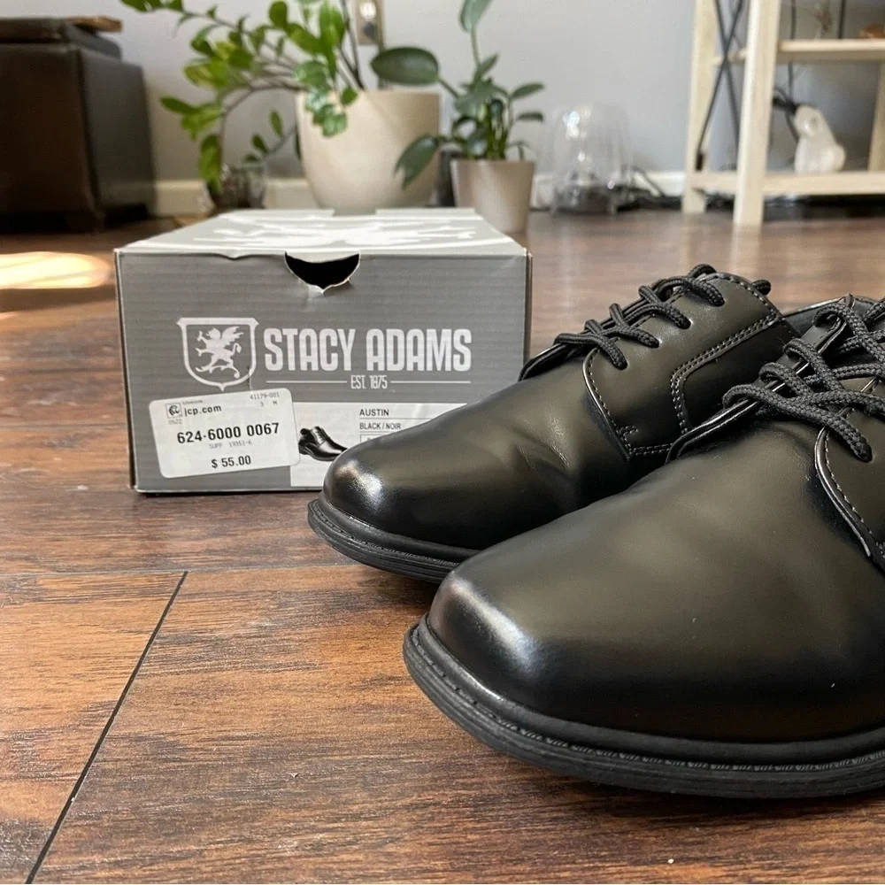 Stacy Adams Boys Dress Shoes, Black, Size 3M